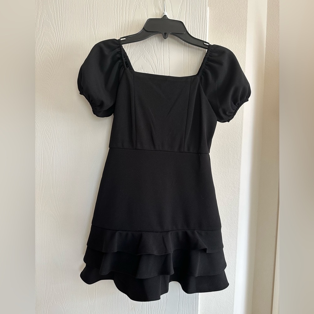 Rare Editions
Girls 7 Puff-Sleeve Scuba Crepe Ruffle-Tier Dress
